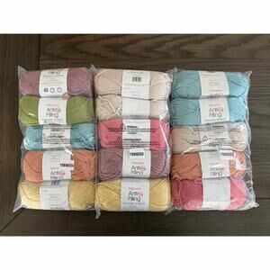 Premier Anti-Pilling Yarn Lot – 15 Skeins Pastel Worsted NEW